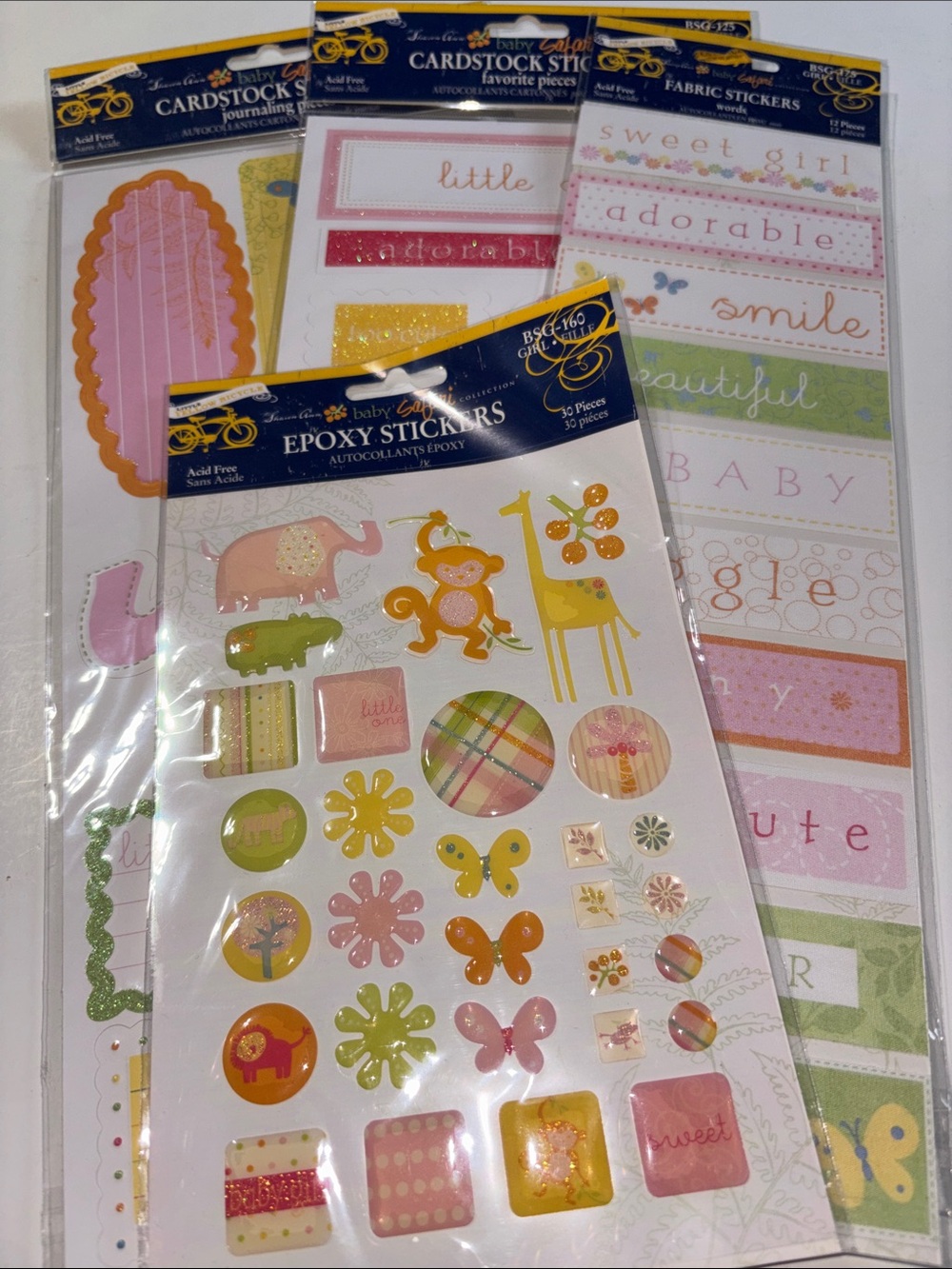 Baby Girl Scrapbook Stickers Epoxy Baby Scrapbook Stockers